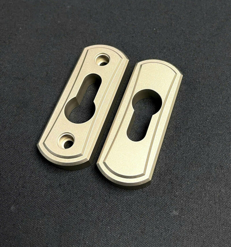 Mặt Ốp Khóa Cửa Lùa CNC - Anodized (Bạc- Champange- Đen- Vàng) PJ-019F